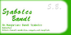 szabolcs bandl business card